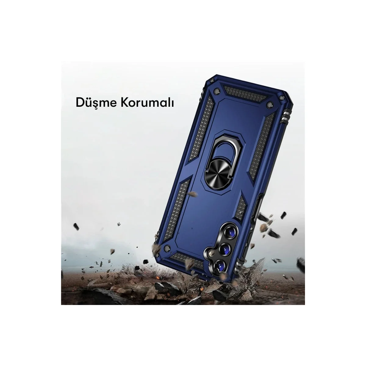 Samsung Galaxy A04s Kılıf Sofya Yüzüklü Silikon Kapak - Rose görsel 3