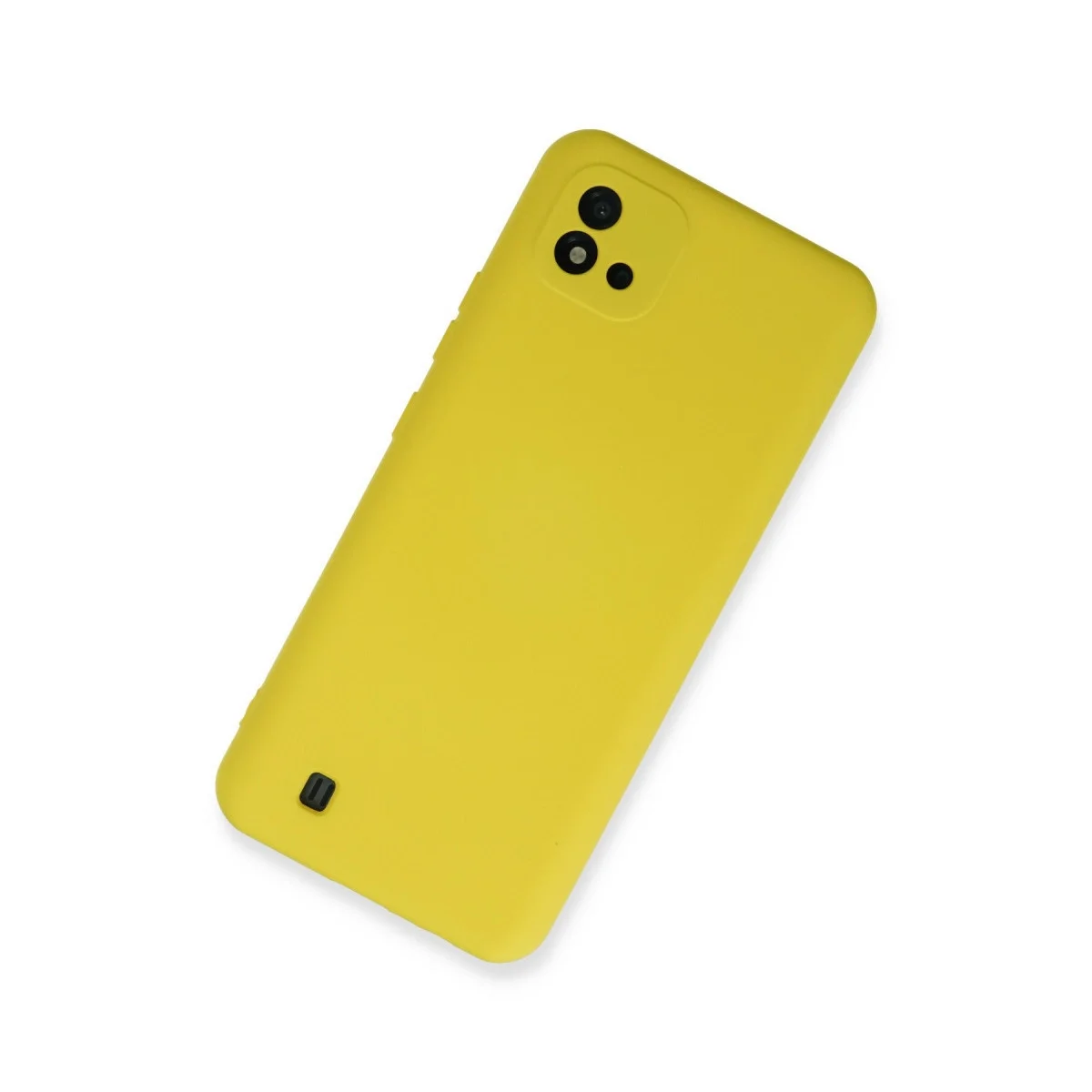 Realme C11 2021 Kılıf Nano İçi Kadife Silikon - Sarı görsel 2