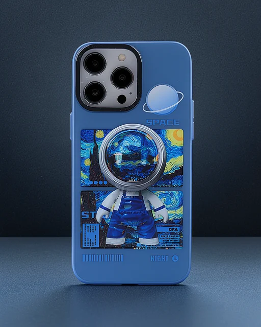 Apple İphone 14 Pro Max Kılıf Prada Desenli Kapak - Prada Mavi - 1