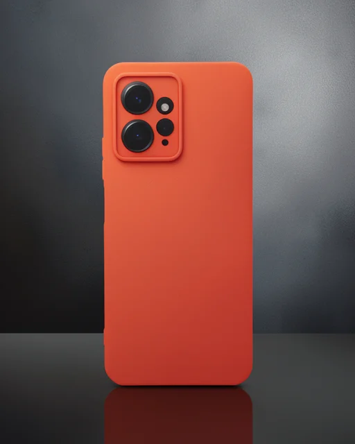 Xiaomi Redmi Note 12 4g Kılıf Nano İçi Kadife Silikon - Turuncu
