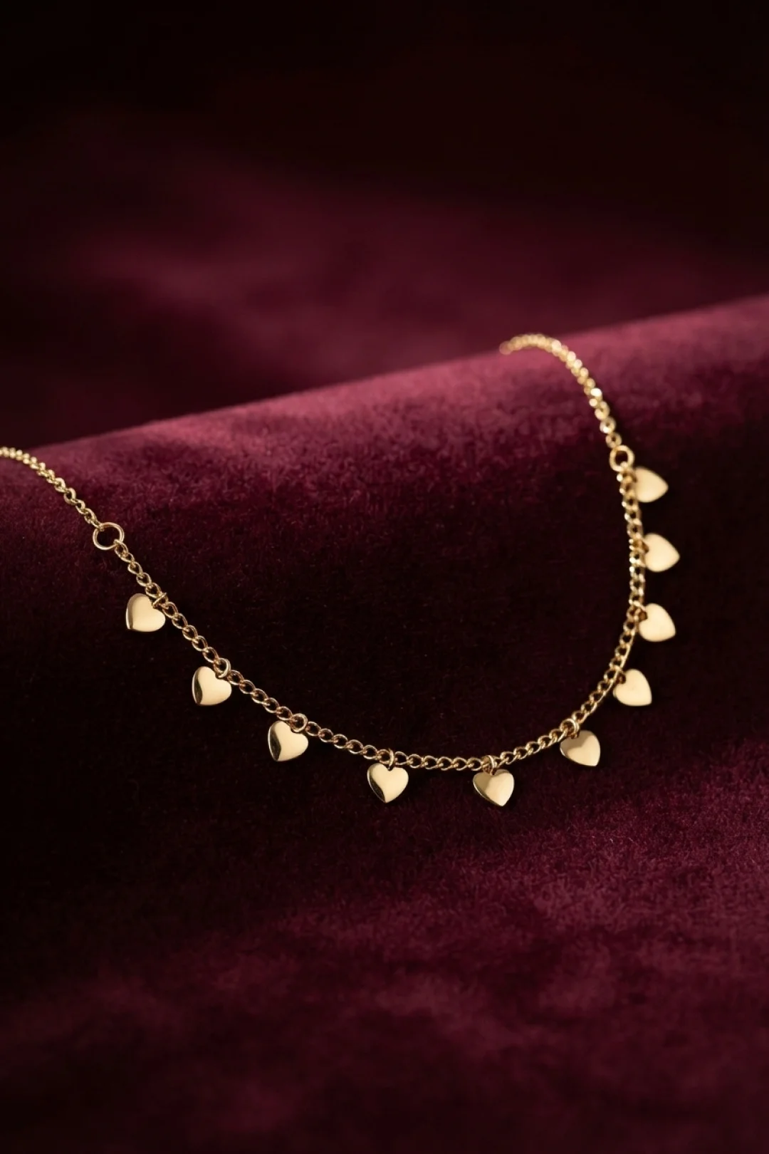 Gold Pirinç Kalp Model Kadın Kolye