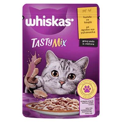 Pouch Tastymix Sos İçinde Kuzulu ve Hindili Yetişkin Kedi Konservesi 28 Adet 85 Gr