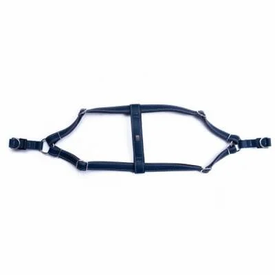 Konfor Ronin Deri Köpek Göğüs Tasması Royalblue 2x45 55 Cm