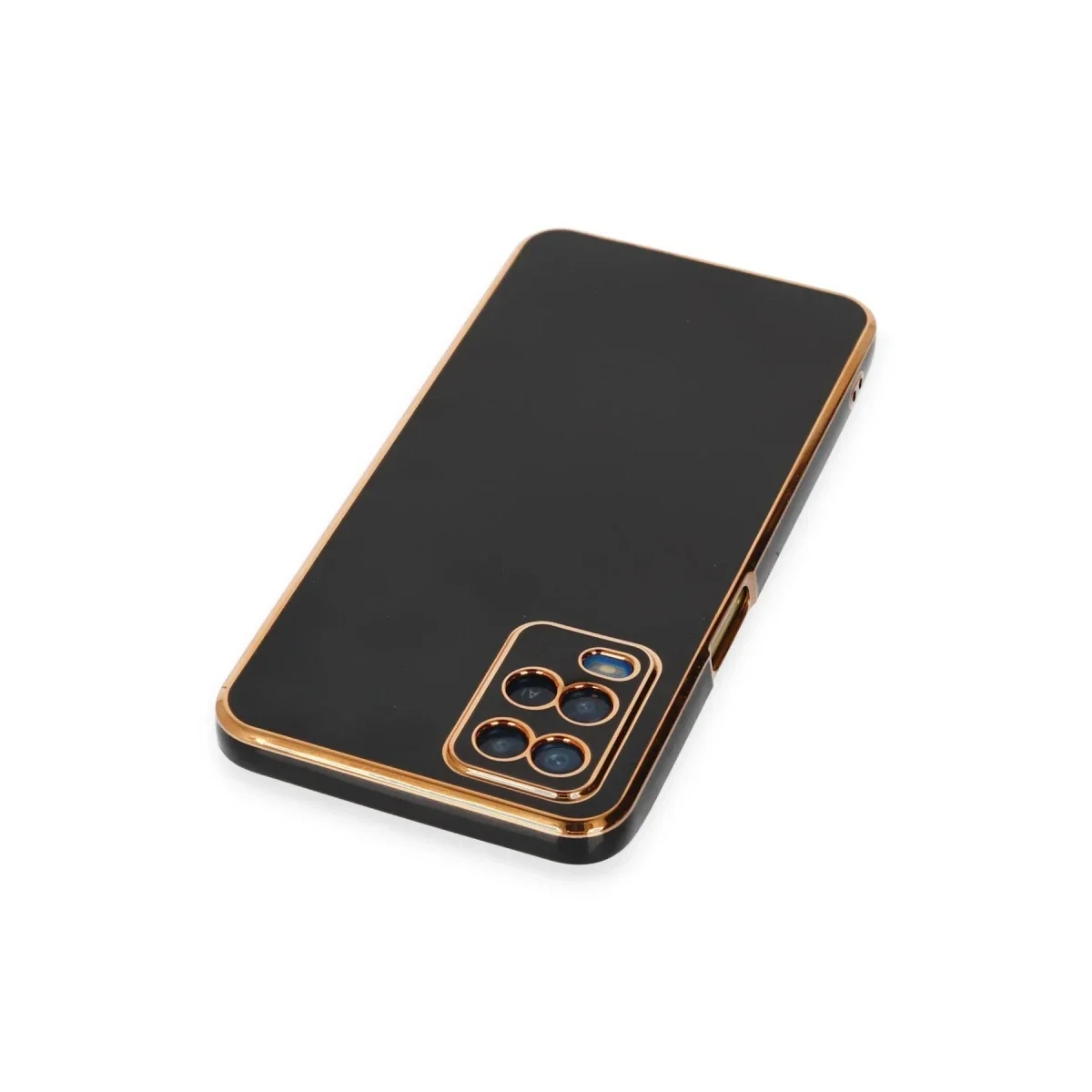 Oppo A54 4G Kılıf Volet Silikon - Siyah görsel 4