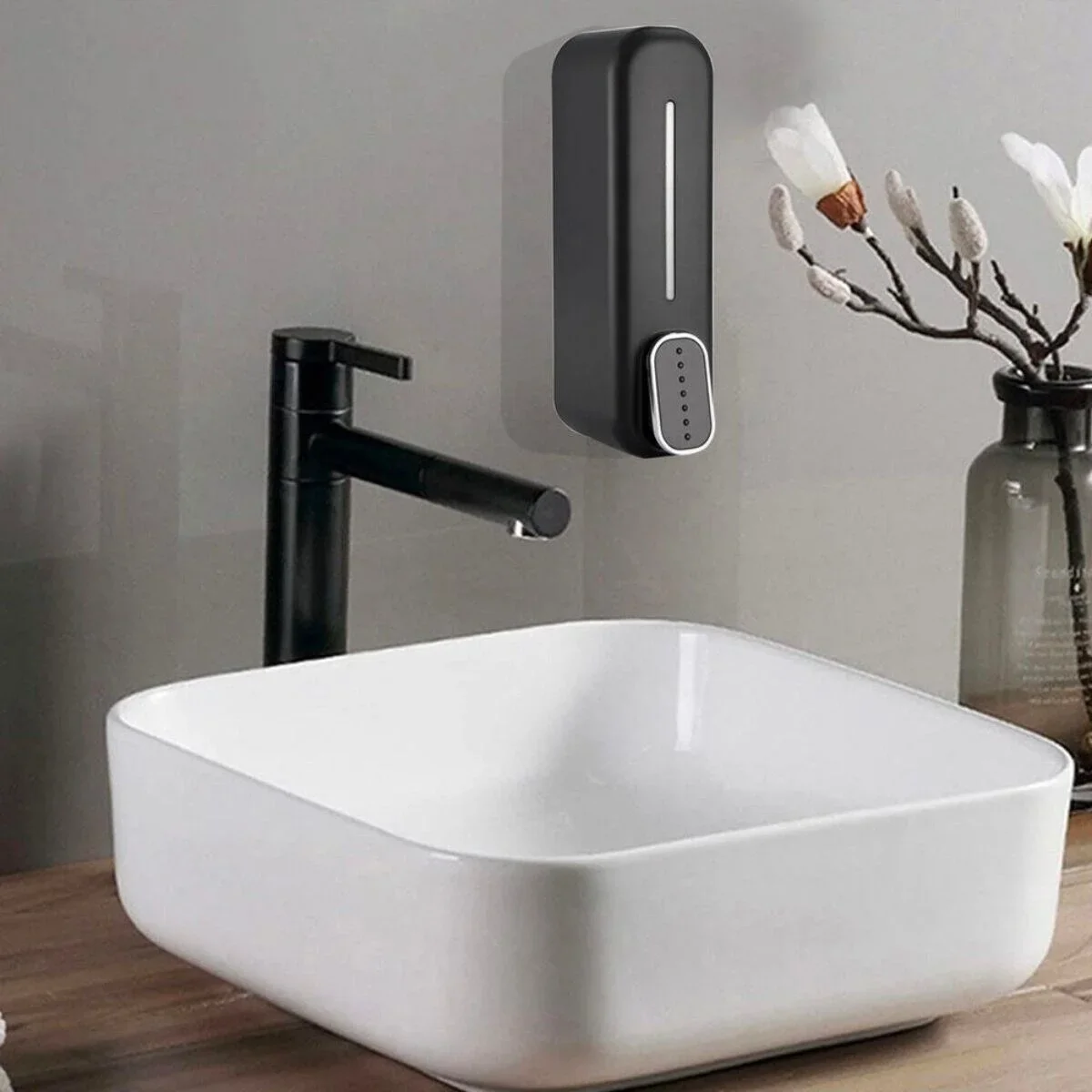 Buffer ® Siyah Duvara Monte Sıvı Sabunluk Dispenser 300 ml görsel 3