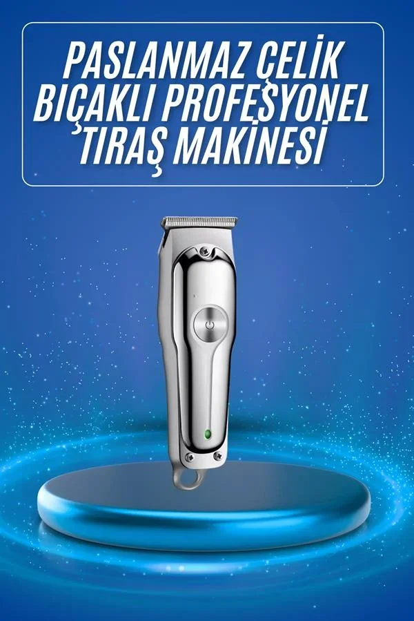 3 Taraklı Saç Sakal Düzeltici Traş Makinesi Seti Paslanmaz Çelik görsel 2