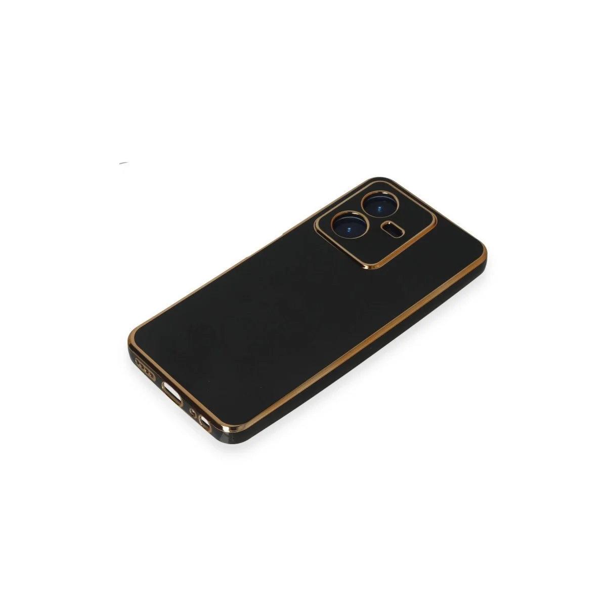 Vivo Y22 2022 Kılıf Volet Silikon - Siyah görsel 4