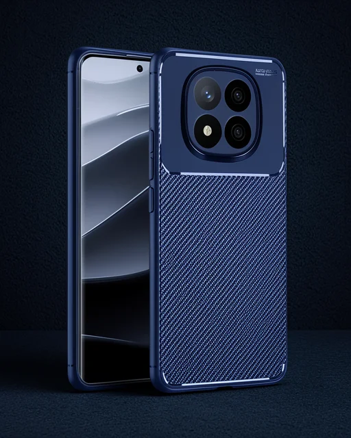 Xiaomi Redmi Note 14 Pro 4g Kılıf Auto Focus Karbon Kapak - Lacivert
