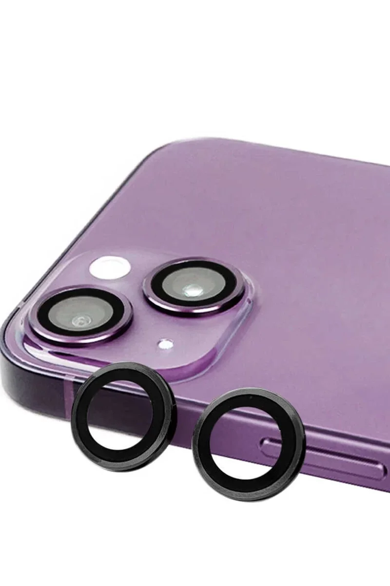 Apple iPhone 15 Raze Metal Kamera Lens - Siyah