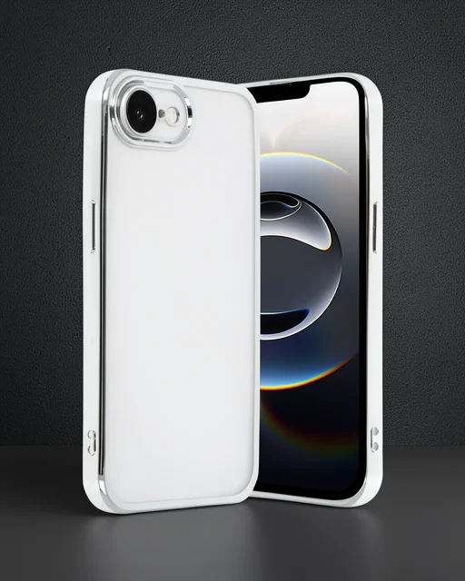 Apple İphone 16e Kılıf Razer Lensli Silikon - Gümüş