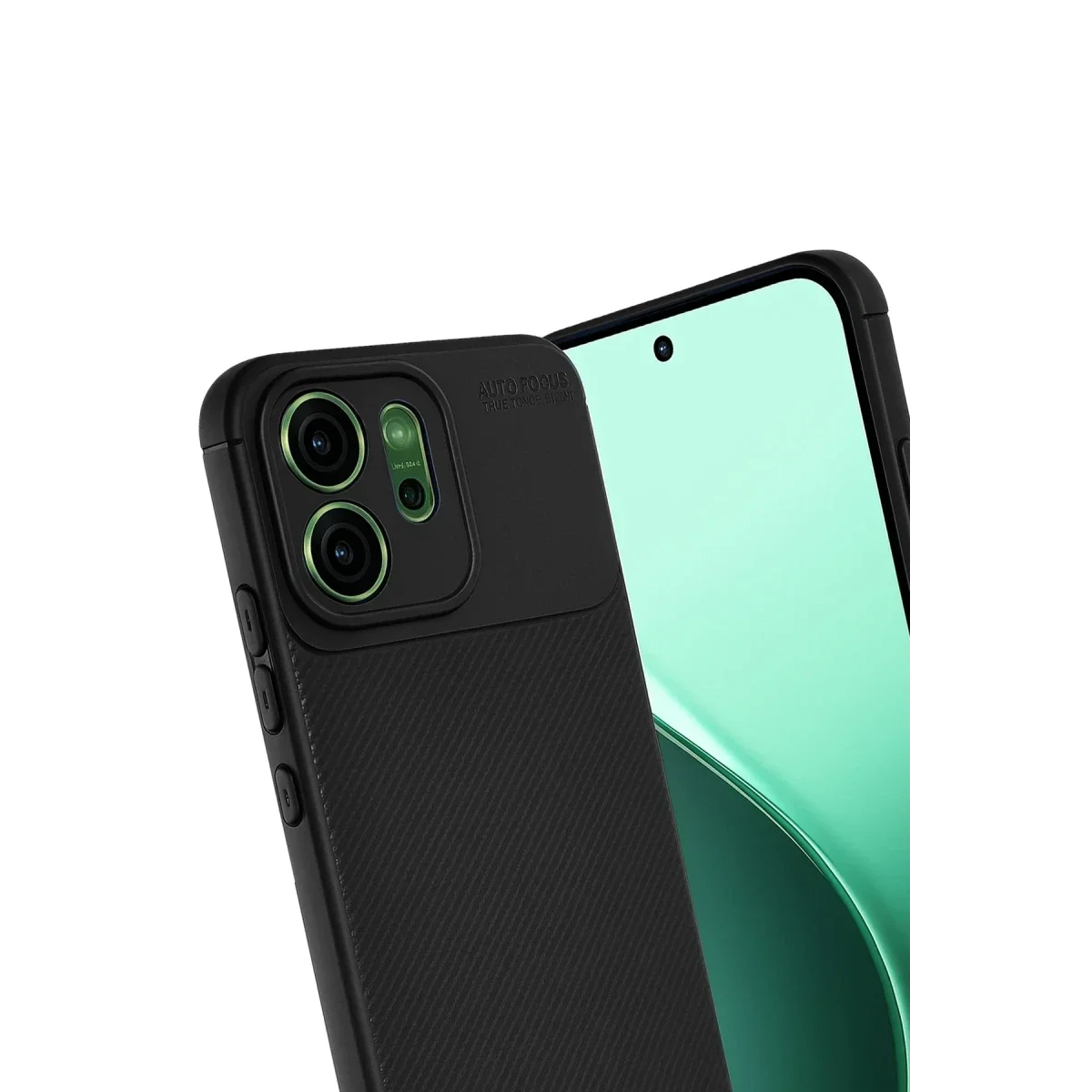 Oppo Reno 14 Auto Focus Karbon Kapak - Siyah görsel 2