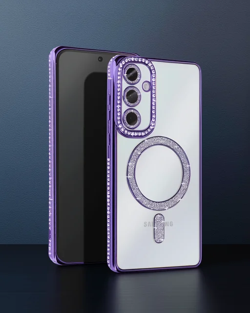 Samsung Galaxy S25 Edge Joke Simli Magneticsafe Kılıf - Derin Mor