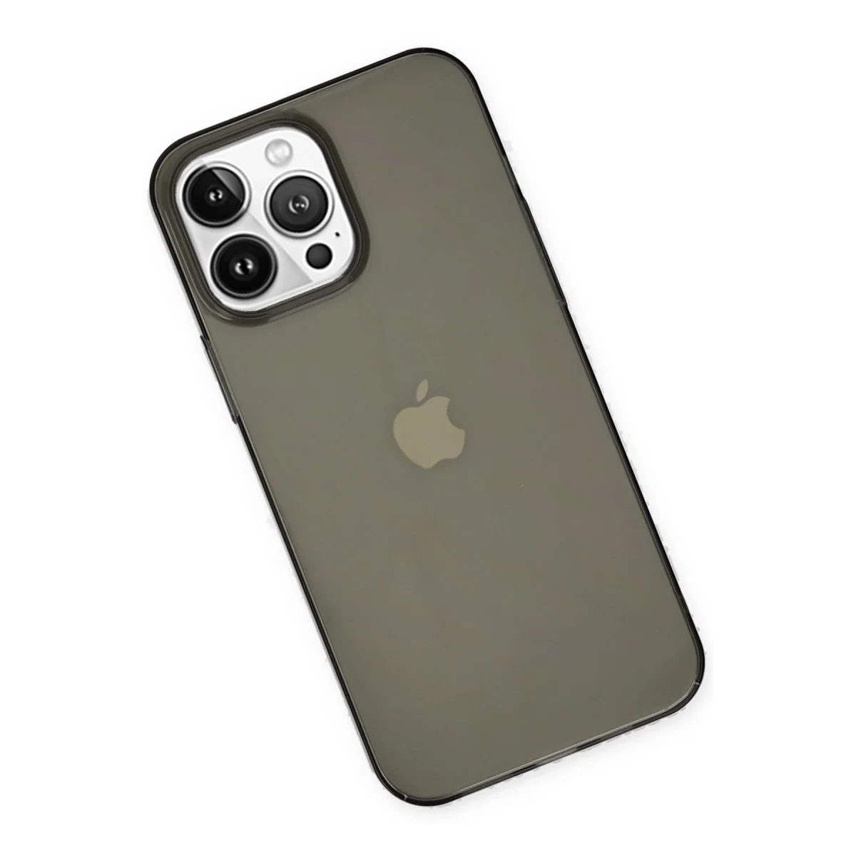 Apple İphone 14 Pro Kılıf Pc Sert Şeffaf Kapak - Siyah görsel 3