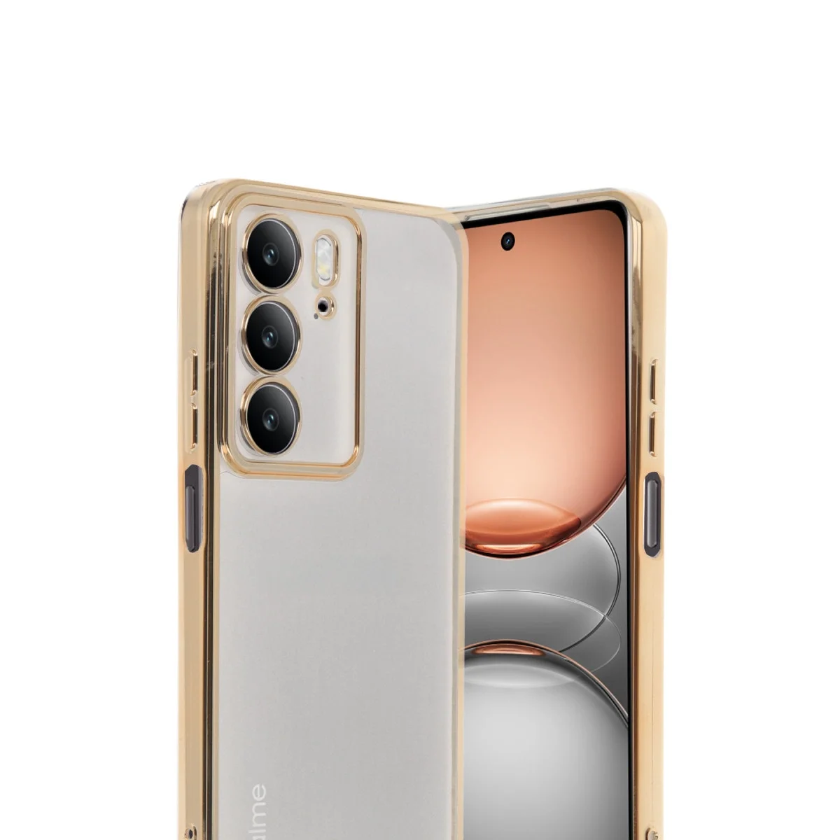 Realme C75 4g Kılıf Razer Lensli Silikon - Gold görsel 2