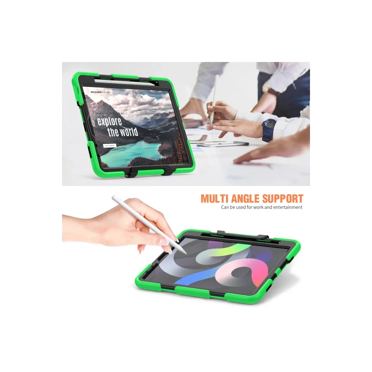 Apple iPad Pro 11 (2020) Kılıf Griffin Tablet Kapak - Yeşil görsel 6