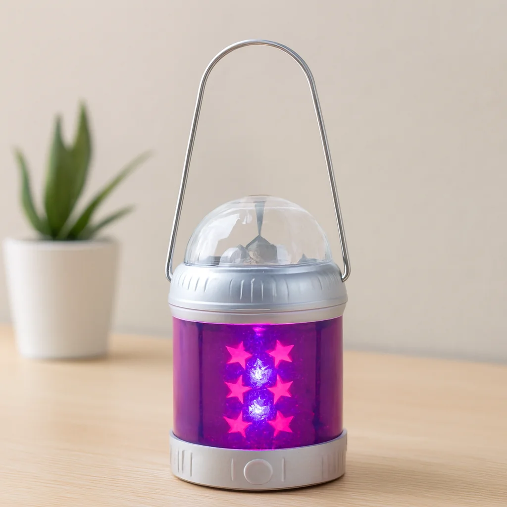 3in1 Döner Disko Işığı, Fanus Fener ve 20W Powerbank