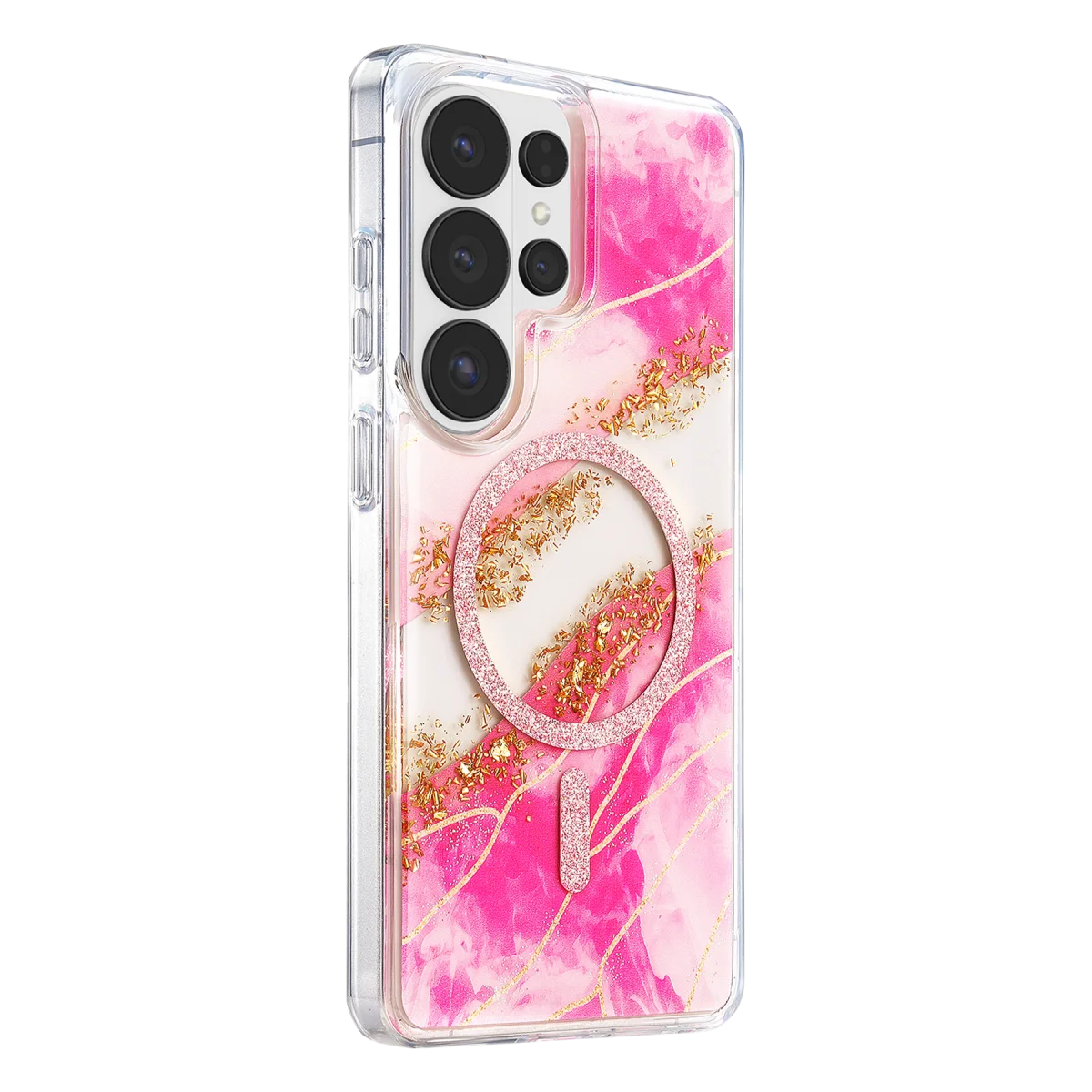 Onegif Samsung Galaxy S26 Ultra Lotus Simli Magsafe Kapak - Pembe görsel 2