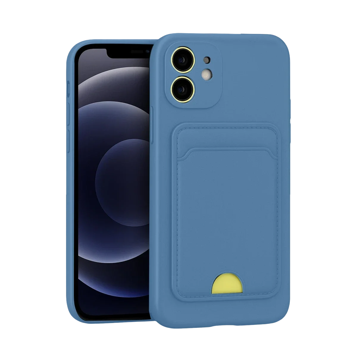 Apple iPhone 11 Kılıf Kelvin Kartvizitli Silikon - Mavi