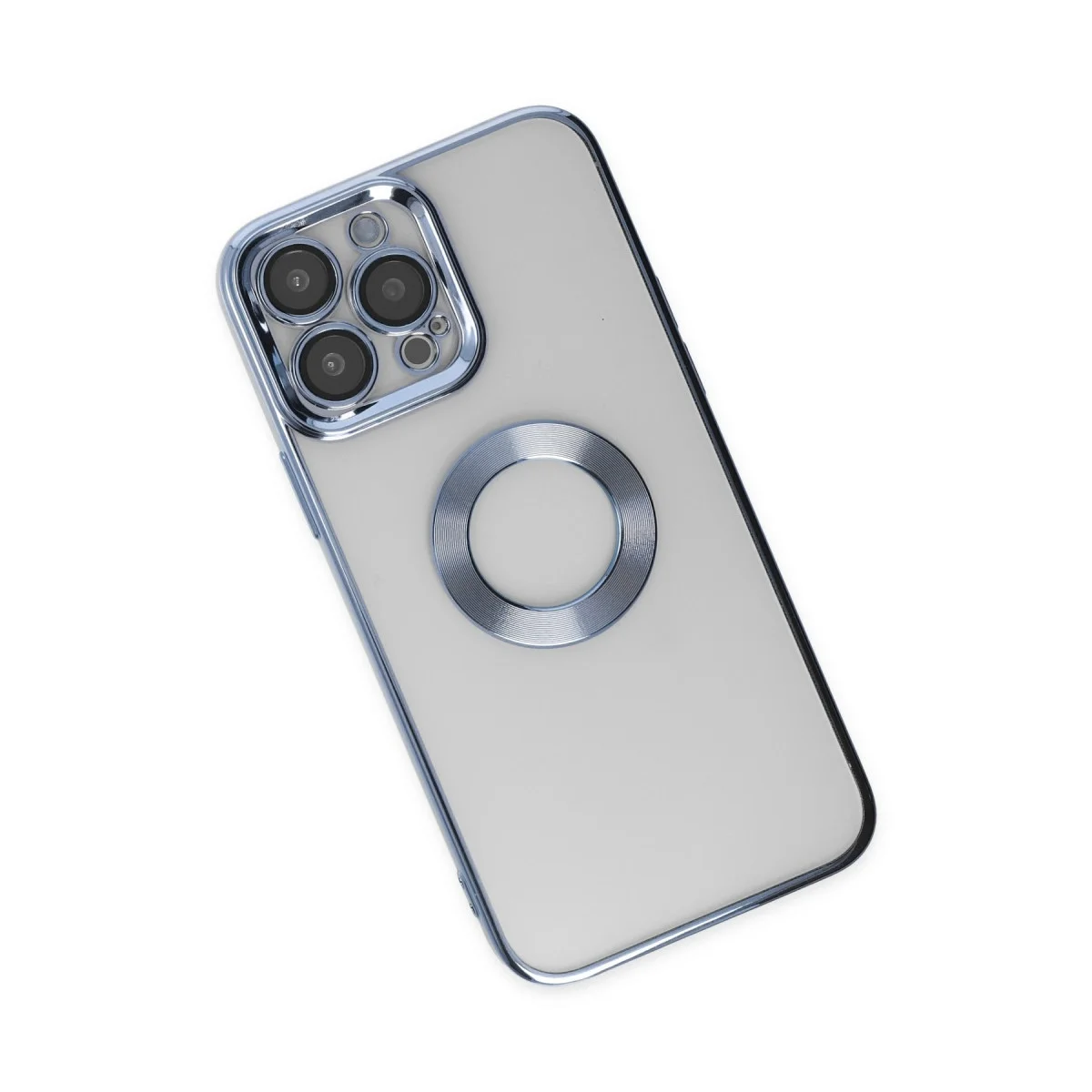 Apple İphone 14 Pro Max Kılıf Slot Silikon - Sierra Blue görsel 3