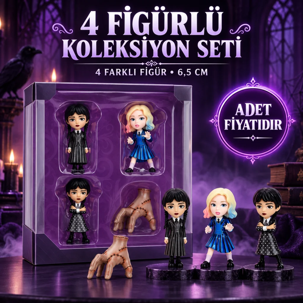 Wednesday Televizyon Dizisi 4 Figürlü Set (adet fiyatıdır) görsel 2