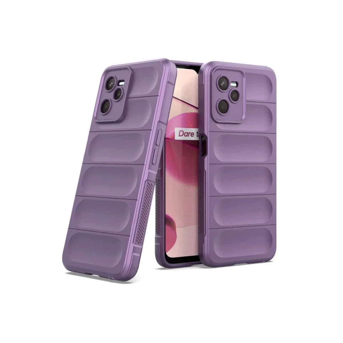 Realme C35 Kılıf Optimum Silikon - Mor görsel 2