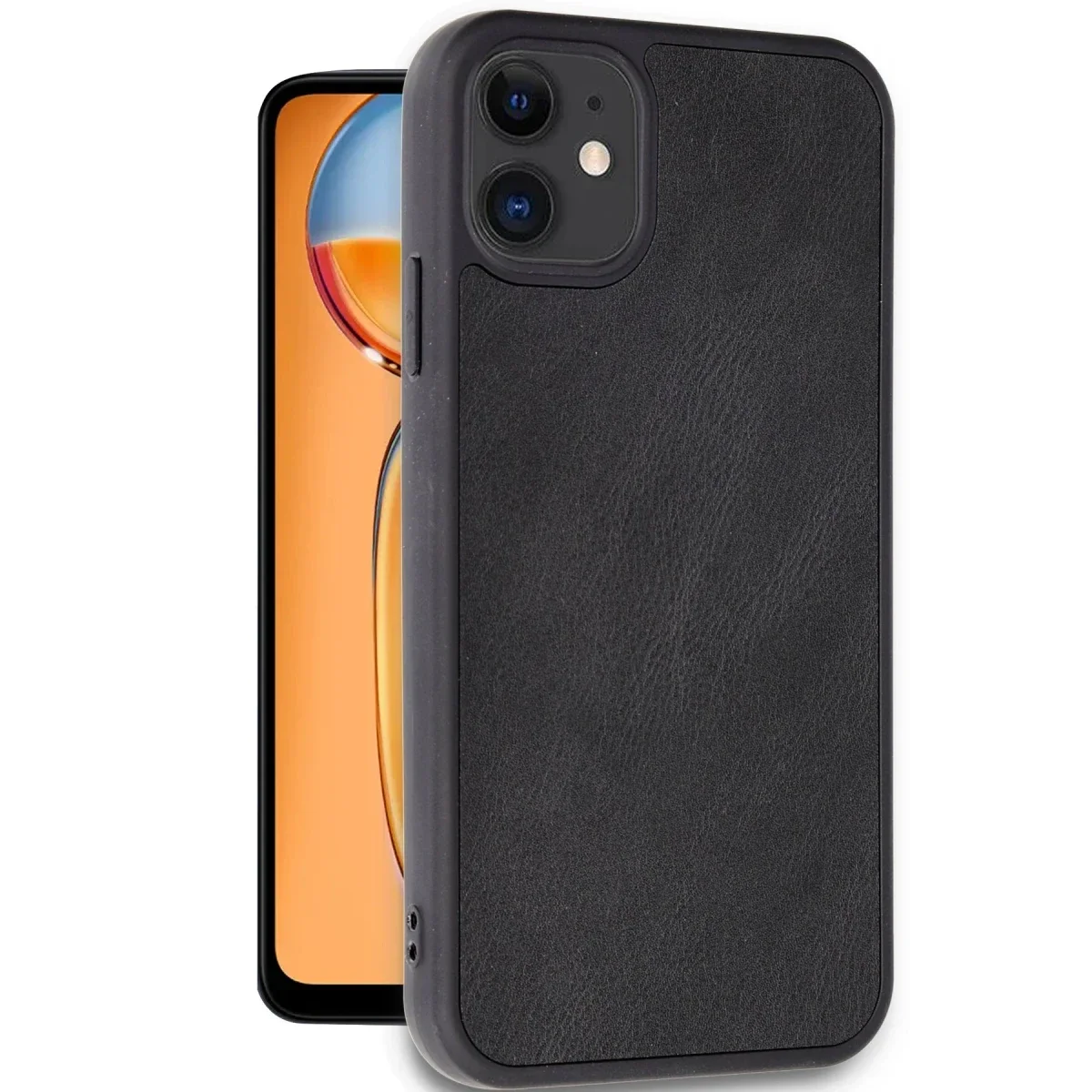 Apple iPhone 11 Kılıf Aras Deri Kapak - Siyah görsel 2