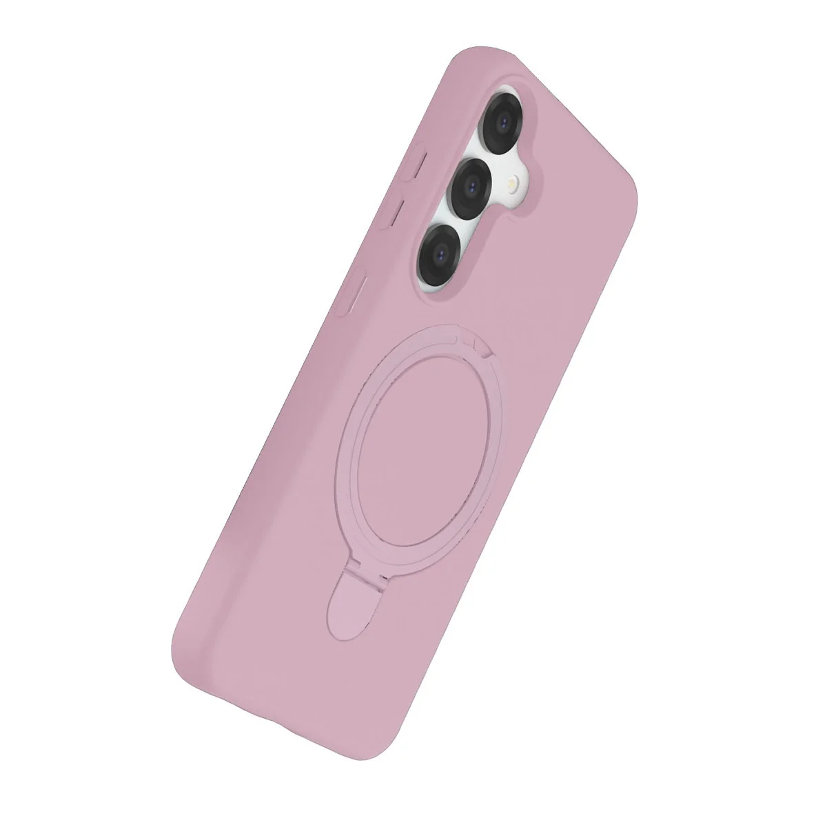 Samsung Galaxy S25 Regal Magsafe Standlı Kapak - Açık Pembe görsel 3