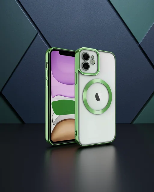 Apple İphone 12 Kılıf Kross Magneticsafe Kapak - Koyu Yeşil