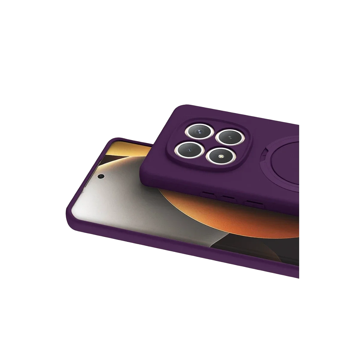 Xiaomi Redmi Note 15 4G Regal Magsafe Standlı Kapak - Derin Mor görsel 2