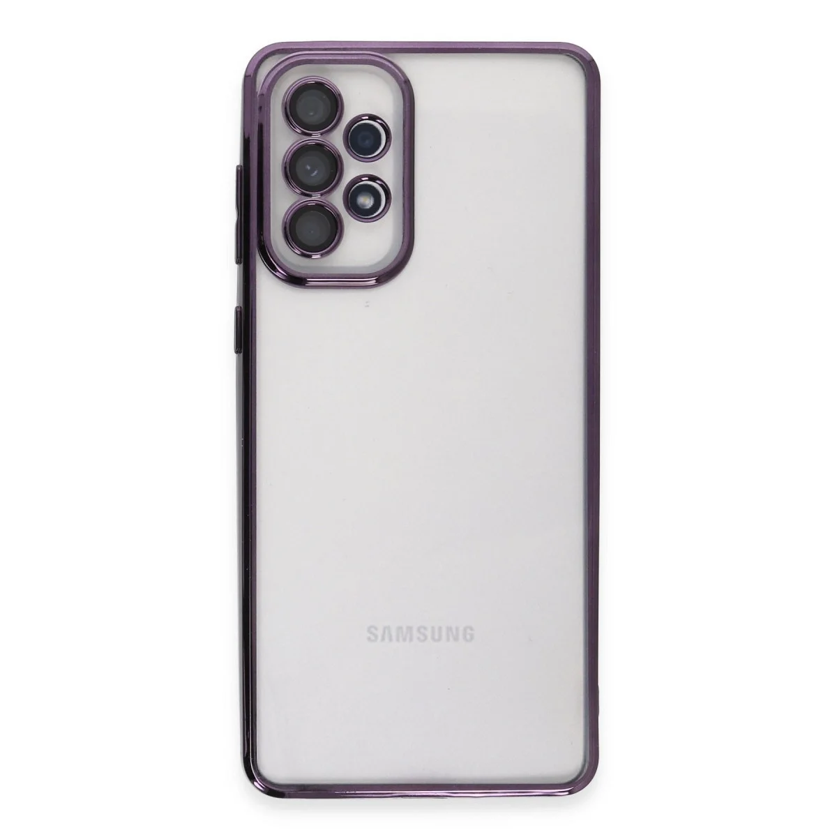 Samsung Galaxy A53 5g Kılıf Razer Lensli Silikon - Mor görsel 2