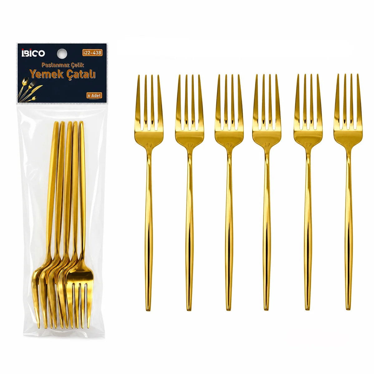 Gold Yemek Çatalı görsel 2
