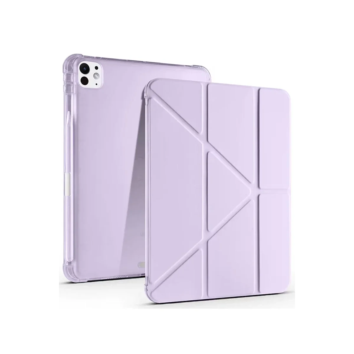 Apple iPad Air 13 (2024) Kılıf Kalemlikli Mars Tablet Kılıfı - Lila