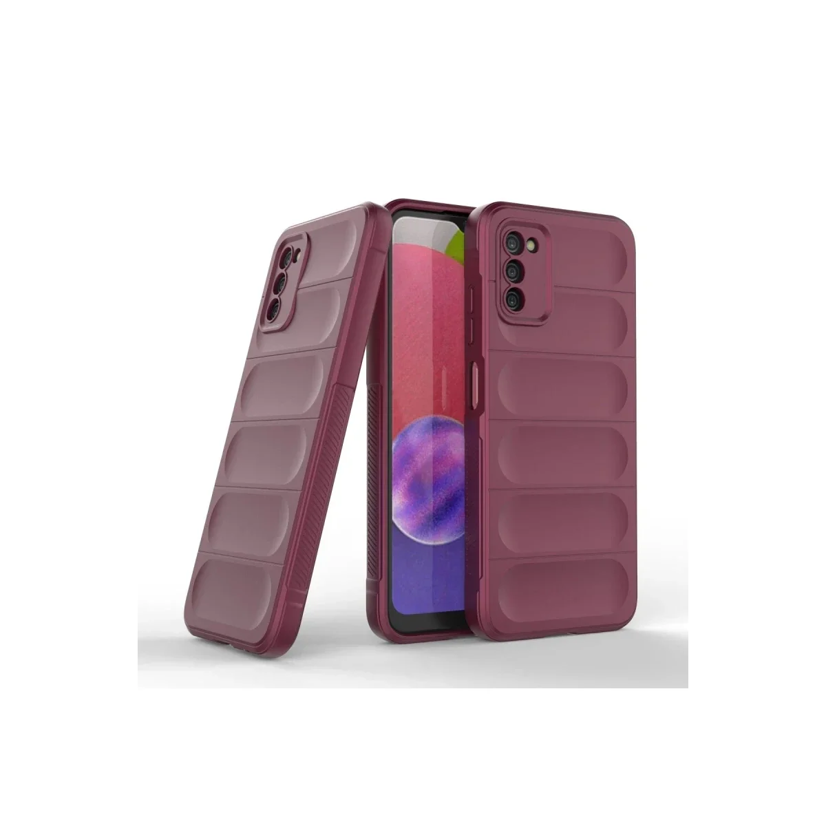 Samsung Galaxy A03S Kılıf Optimum Silikon - Bordo görsel 2