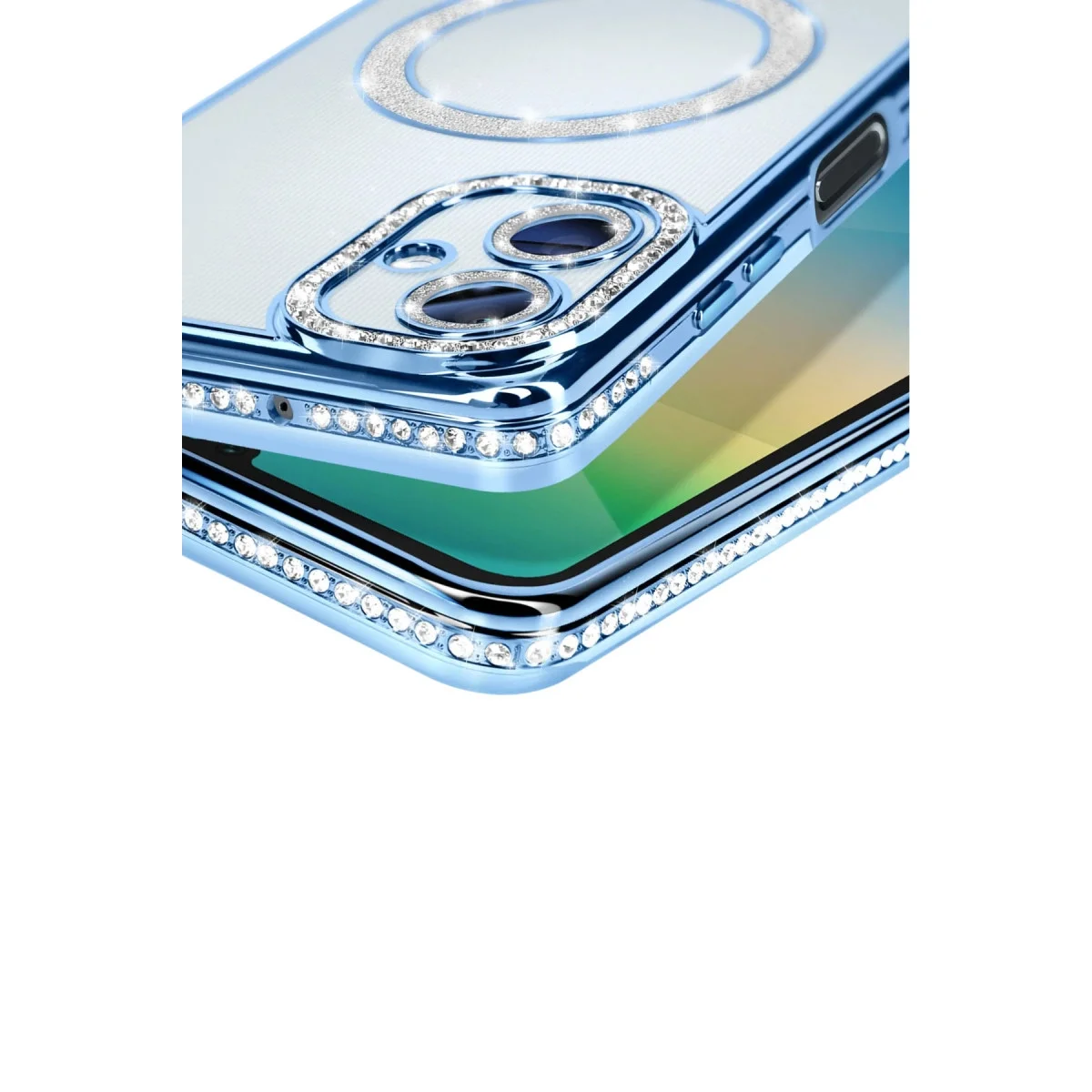 Samsung Galaxy A06 Joke Simli Magneticsafe Kılıf - Mavi görsel 3