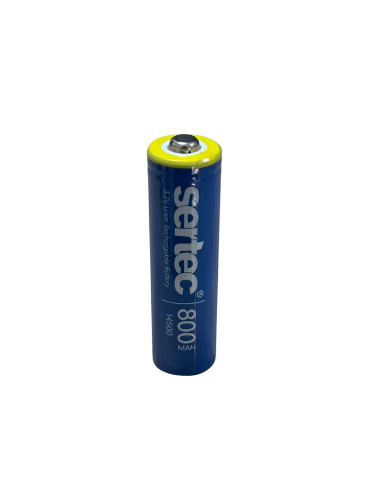3.7V Li-ion 14500 AA - 800 Mah 1C Şarjlı Pil (Başlı)
