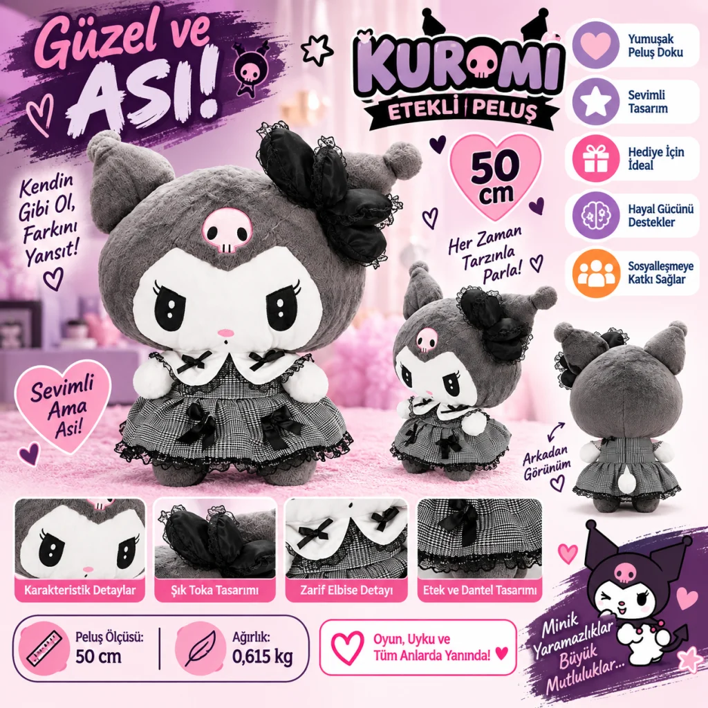 6310 Peluş Kur. Etekli 50 Cm görsel 4