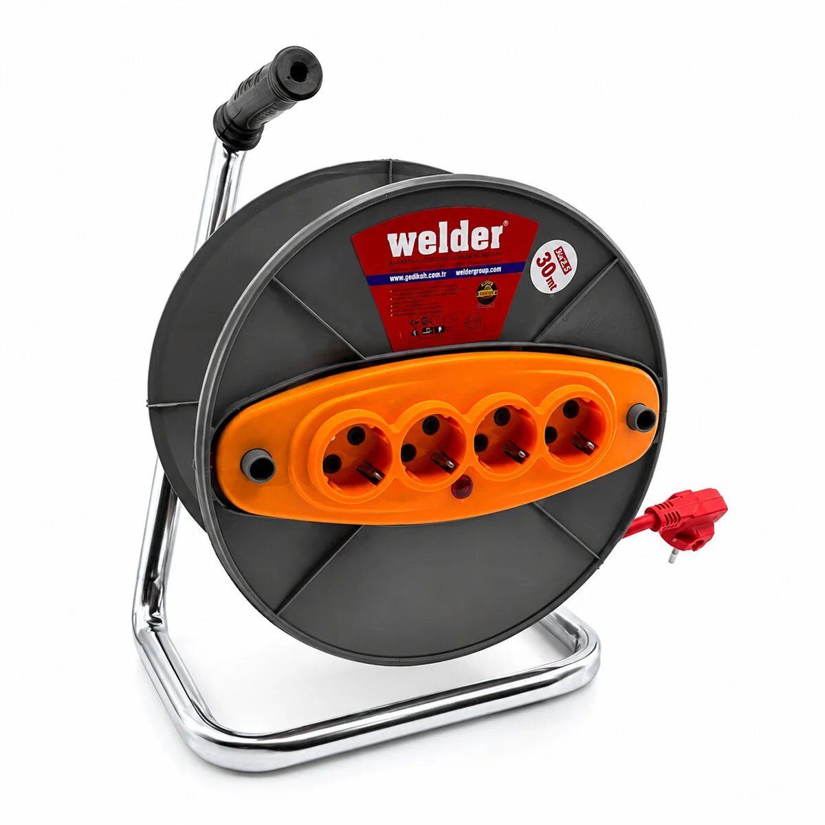 3X2.5MM 30MT Makaralı Uzatma Kablo Ct Welder görsel 2