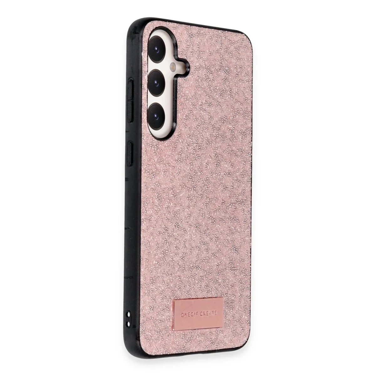 Onegif Samsung Galaxy A55 5G Bright Simli Kapak - Pembe görsel 2