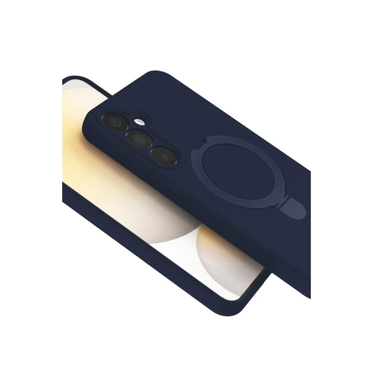 Samsung Galaxy A16 5g Regal Magsafe Standlı Kapak - Lacivert görsel 4