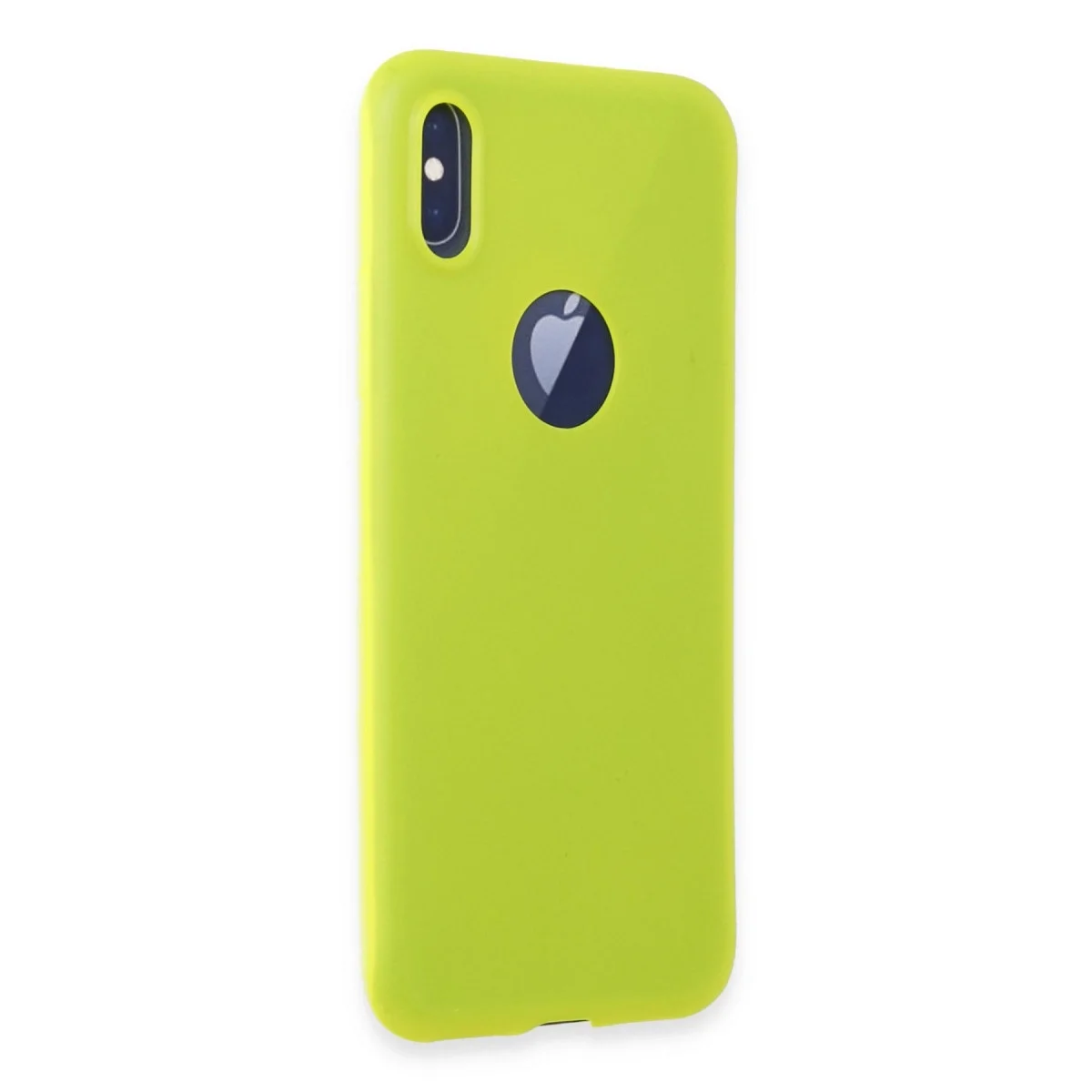 Apple İphone X Kılıf First Silikon - Parlak Sarı görsel 2