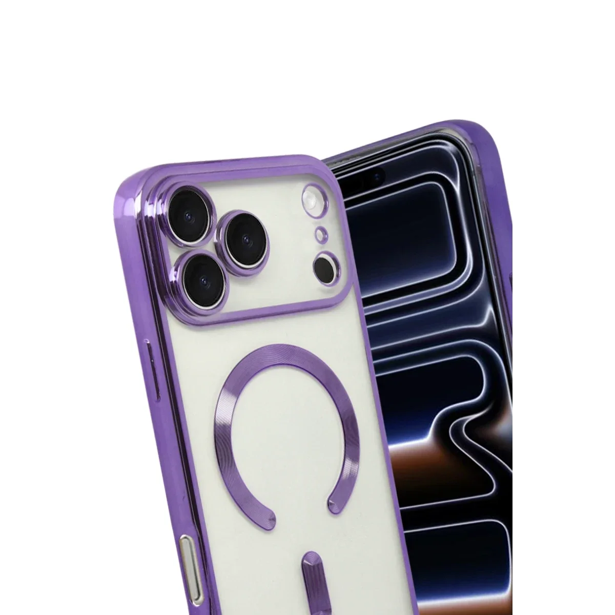 Apple iPhone 17 Pro Max Kross Magneticsafe Kapak - Mor görsel 3