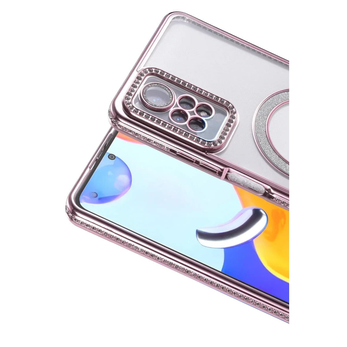 Xiaomi Redmi Note 12 Pro 4G Joke Simli Magneticsafe Kılıf - Pembe görsel 2