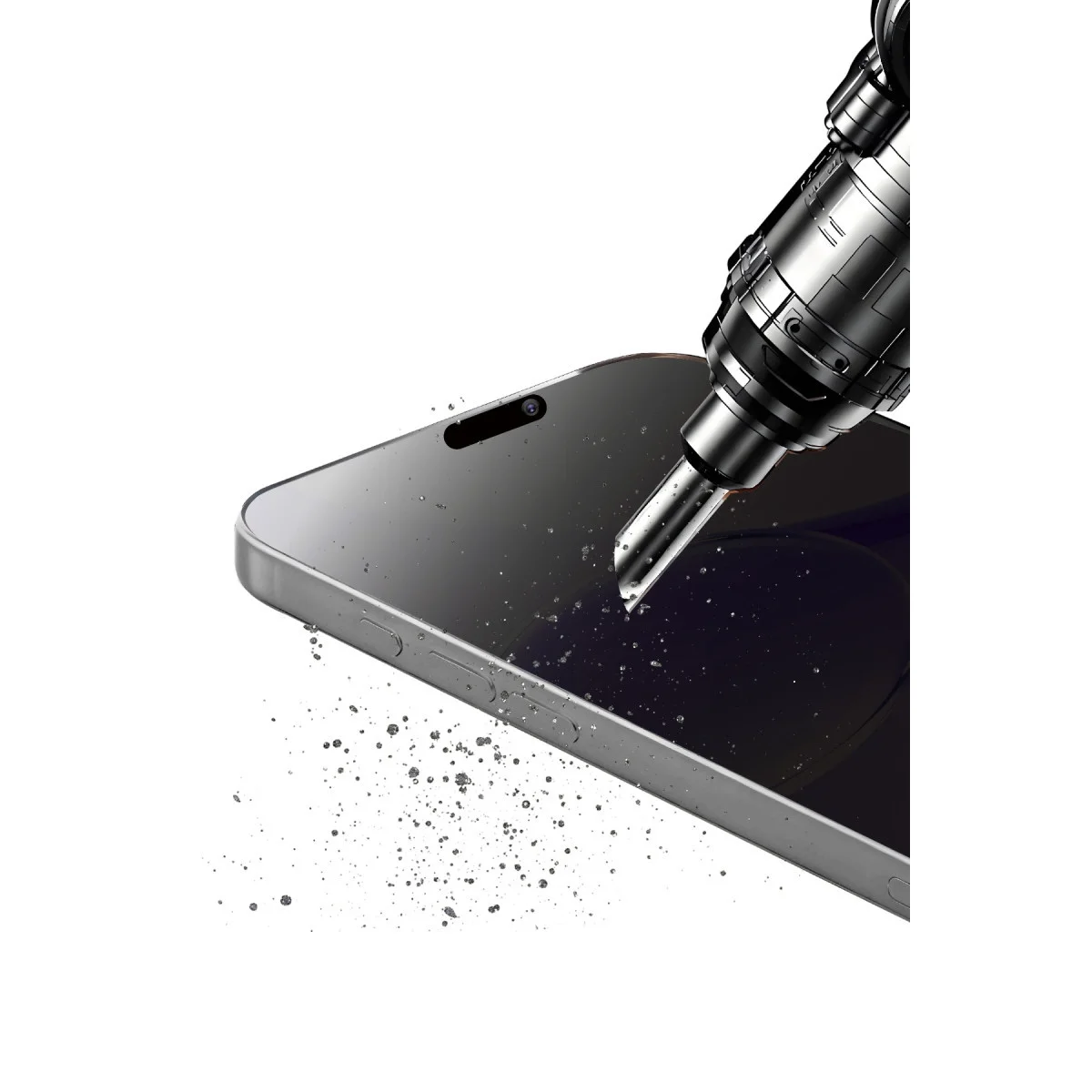 Apple İphone 16 Pro Max Bilvis 5in1 5d Magic Hayalet Cam Ekran Koruyucu - Siyah görsel 5