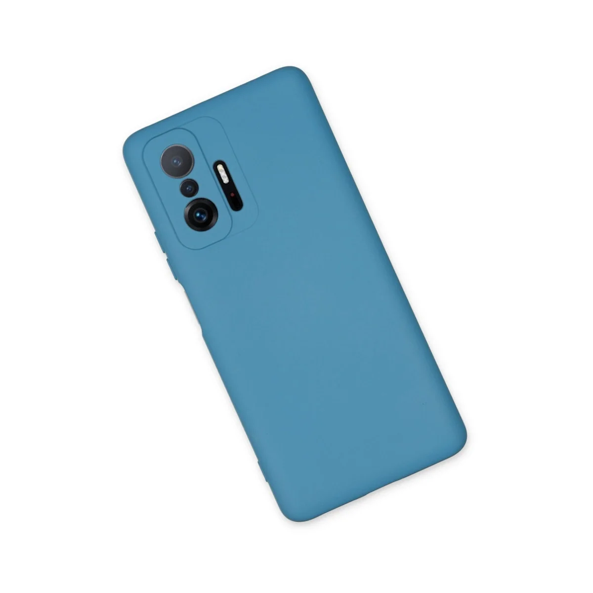 Xiaomi Mi 11t Pro Kılıf Nano İçi Kadife Silikon - Mavi görsel 3