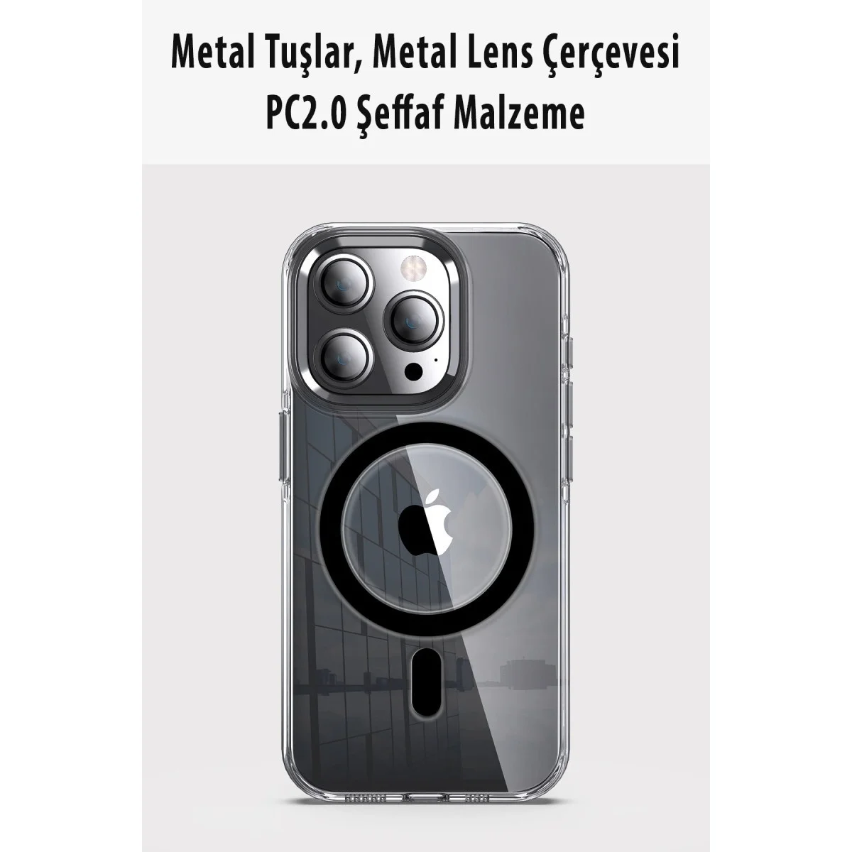 Joko Apple İphone 15 Pro Max Kılıf Crystal Magsafe Kapak - Şeffaf görsel 2