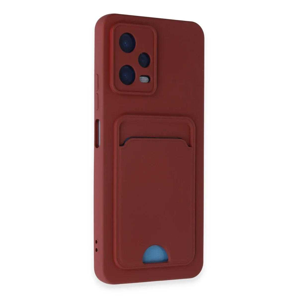 Xiaomi Poco X5 5G Kılıf Kelvin Kartvizitli Silikon - Bordo görsel 2