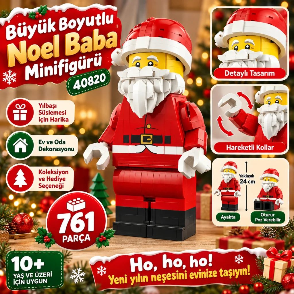 Büyük Boyutlu Noel Baba Minifigürü 40820 görsel 2