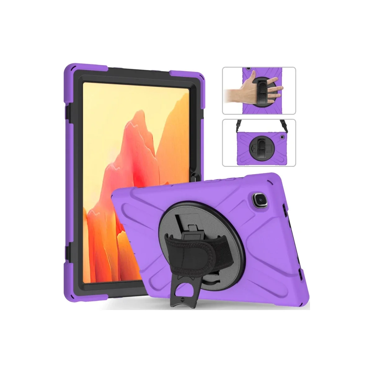 Samsung Galaxy T500 Tab A7 10.4 Kılıf Amazing Tablet Kapak - Mor görsel 2