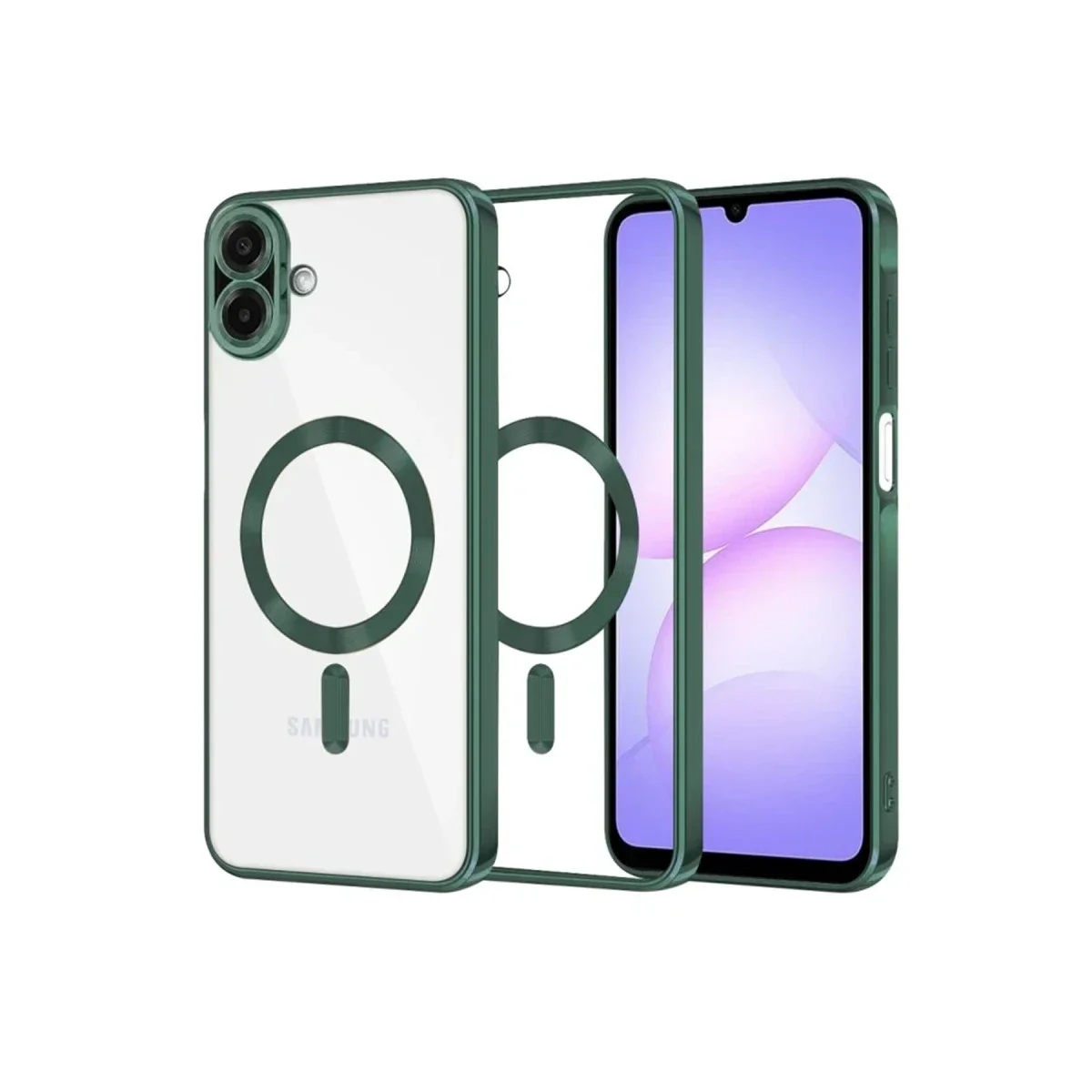 Samsung Galaxy A07 4G Kross Magneticsafe Kapak - Koyu Yeşil