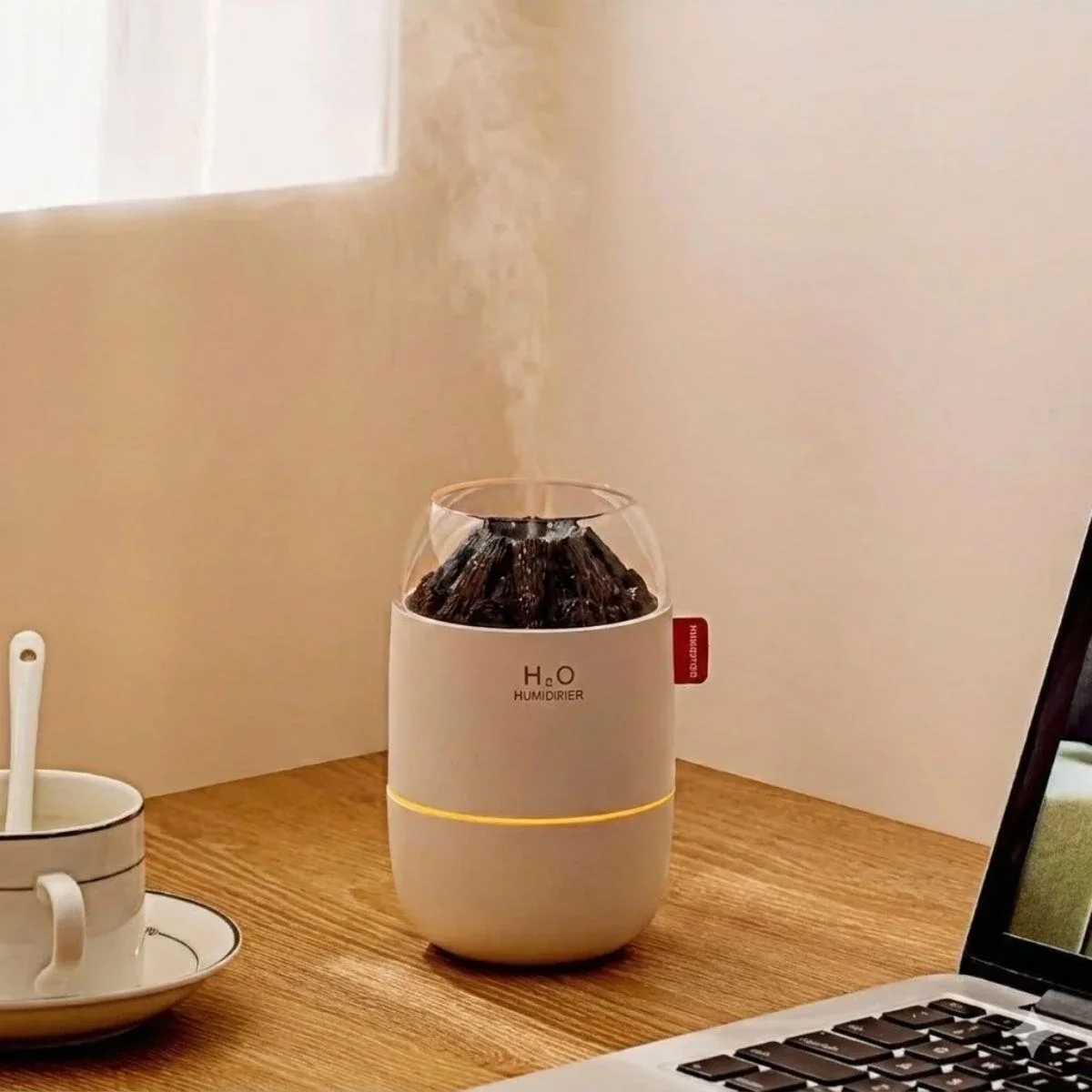 Ahşap Odun Ateşi Tasarımlı 280 Ml Ultrasonik Hava Nemlendirici & Aroma Difüzör – Soğuk Buhar Makinesi, Led Işıklı, Ortam Nemlendirici görsel 4